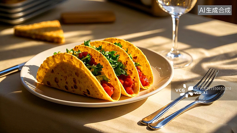 【AI数字艺术】墨西哥炸玉米饼美食图片素材