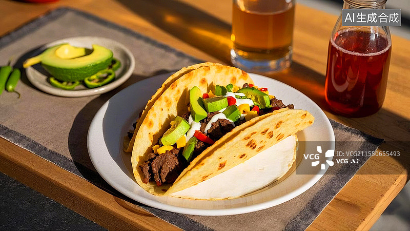 【AI数字艺术】墨西哥炸玉米饼美食图片素材