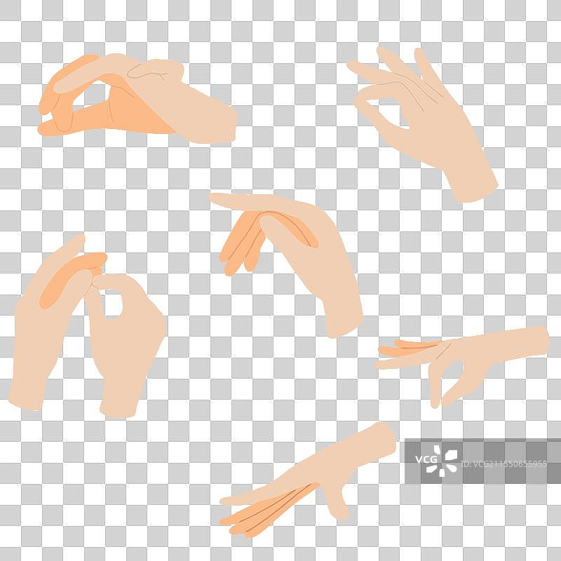 手绘平面卡通手部图案图片素材