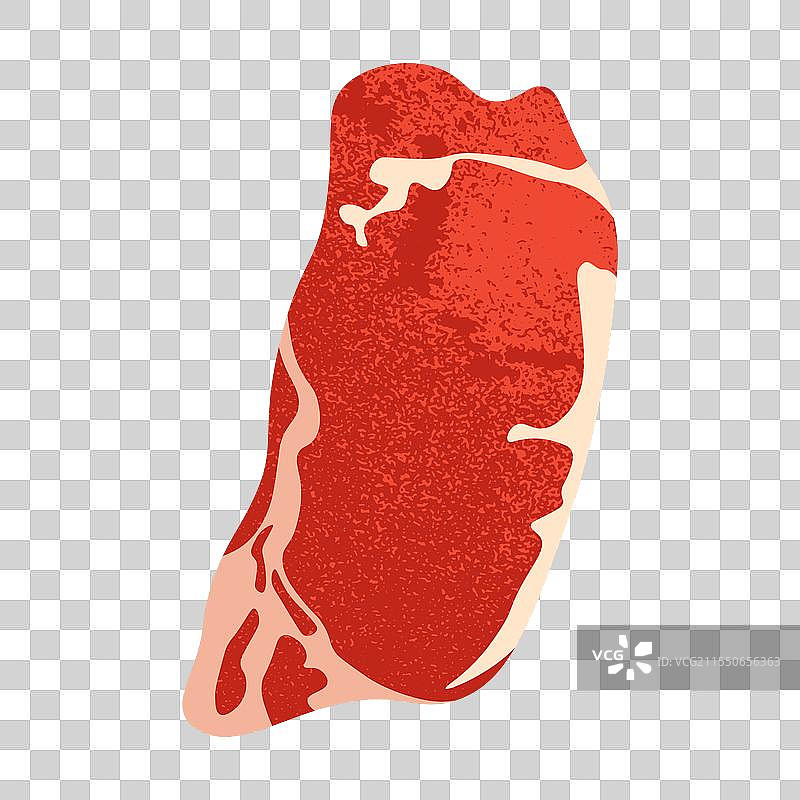 生牛排切块卡通肉排带骨头图片素材