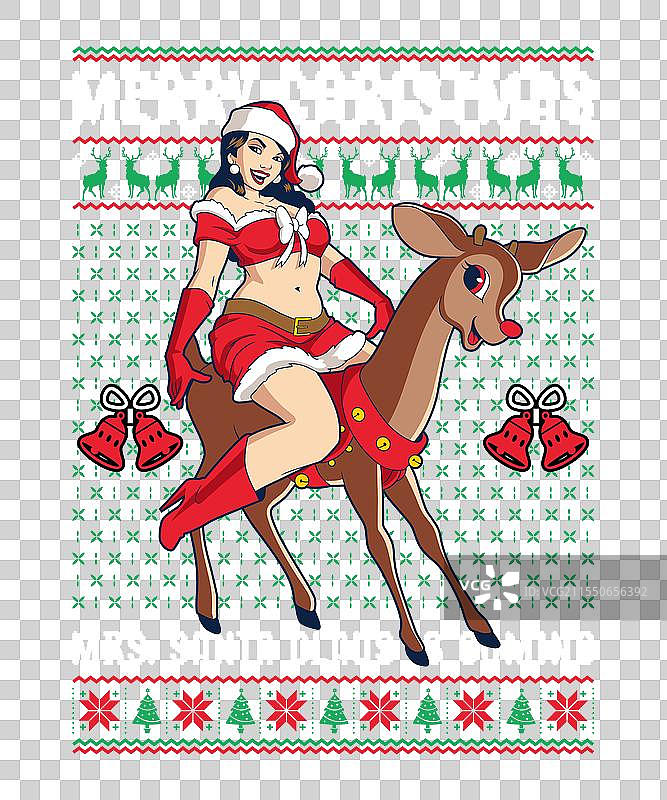 圣诞夫人来了图片素材