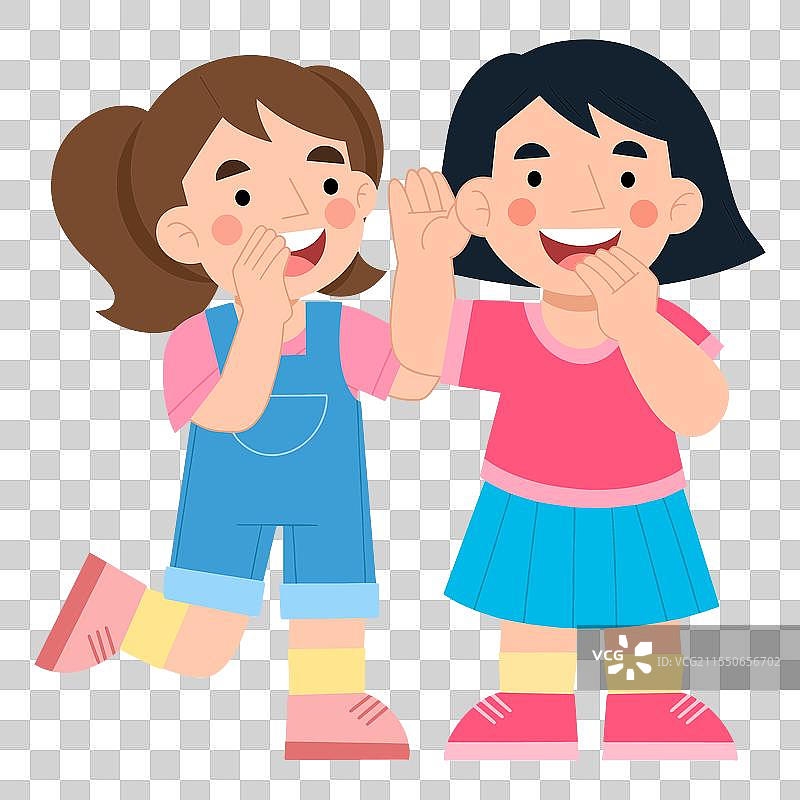 女孩们在窃窃私语秘密图片素材