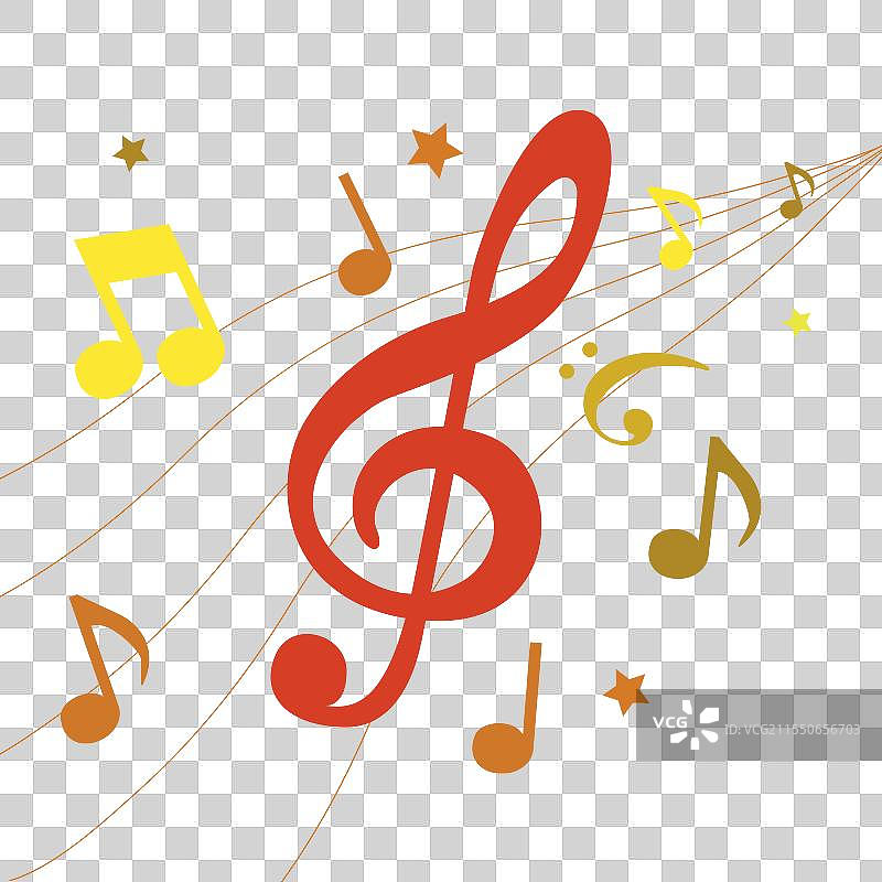 音乐图标概念：播放器与旋律图片素材