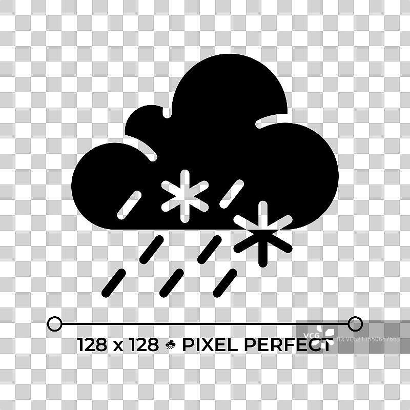 冰雨黑色图标图片素材