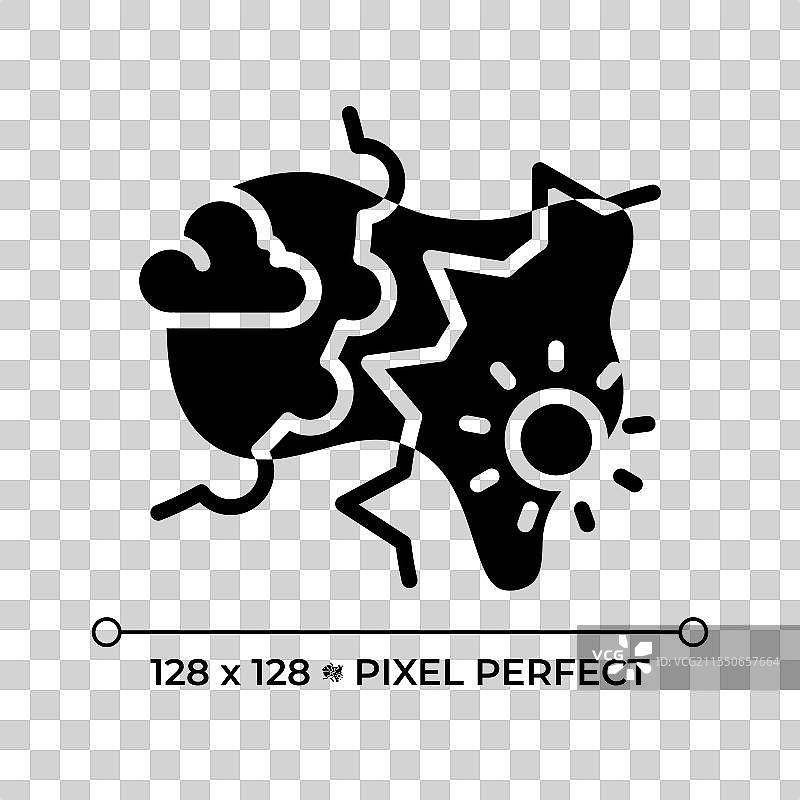 天气前线黑色图标图片素材