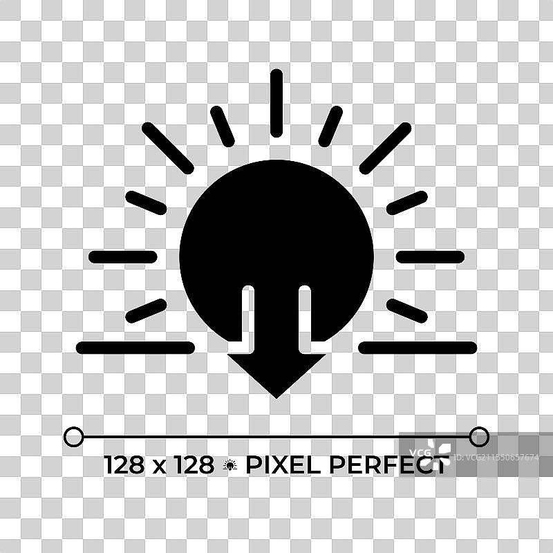 日落黑色图标图片素材