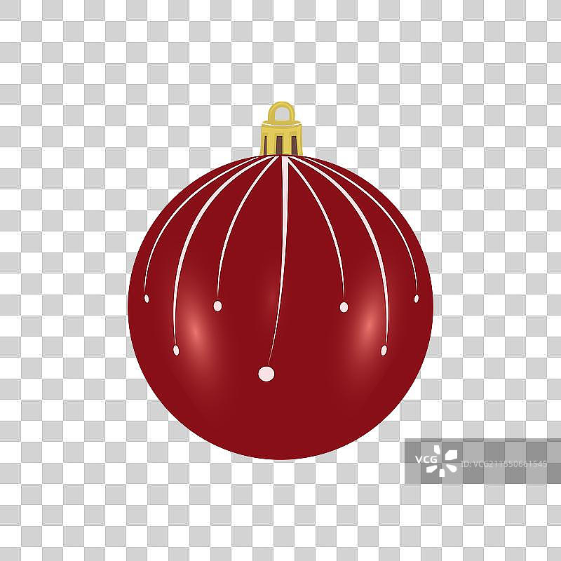 红色圣诞玻璃球装饰品图片素材