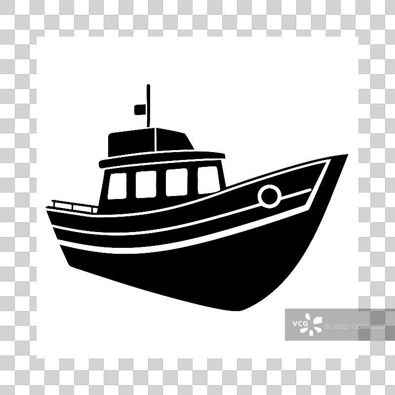 船的剪影风格图片素材