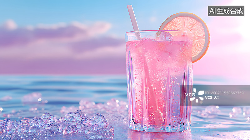 【AI数字艺术】解渴的冰冻饮料图片素材