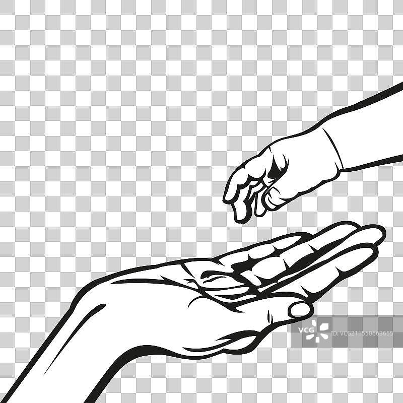 妈妈和宝宝手势轮廓 3图片素材