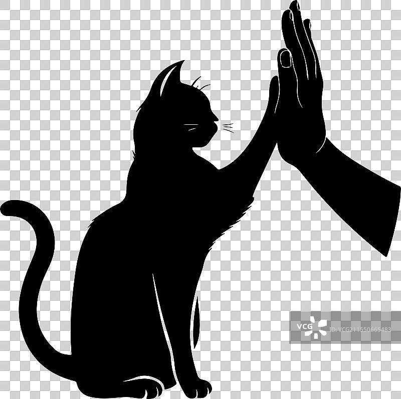 猫的剪影图片素材