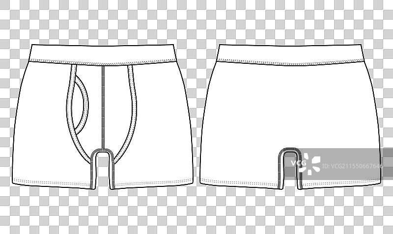 拳击短裤内衣模板图片素材