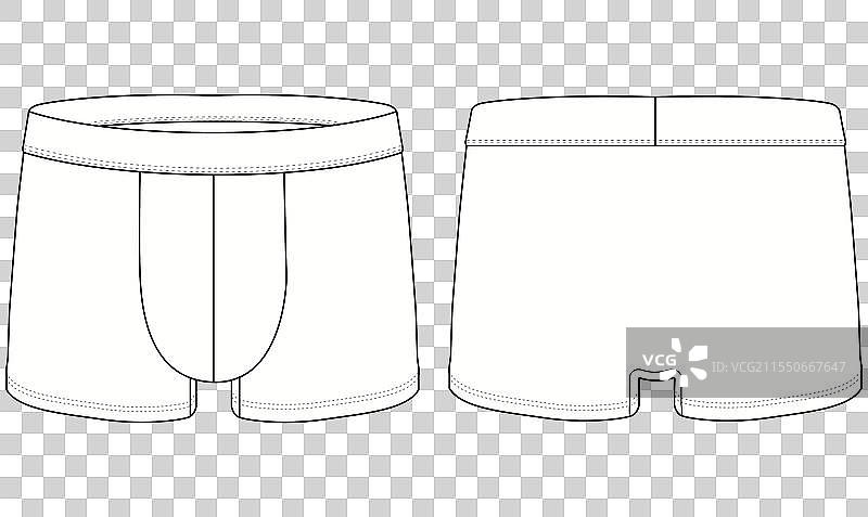 拳击短裤内衣模板图片素材