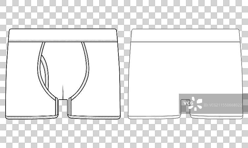 拳击短裤内衣模板图片素材