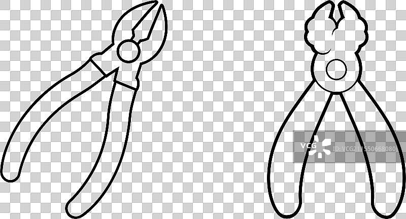 棉钳医疗设备艺术轮廓图片素材