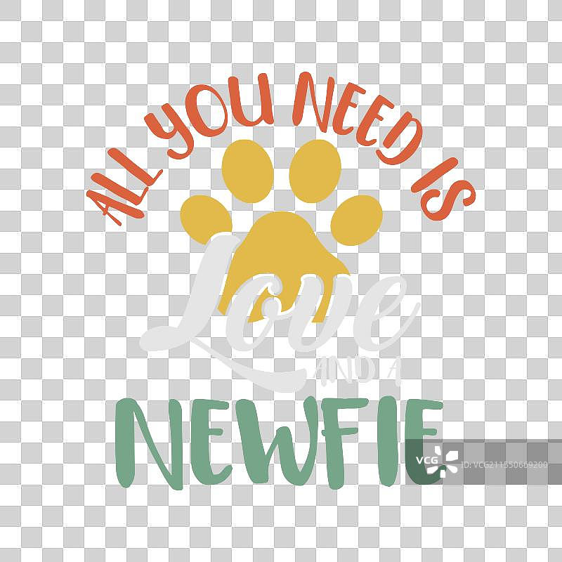 你需要的只是爱和一只纽芬兰犬图片素材