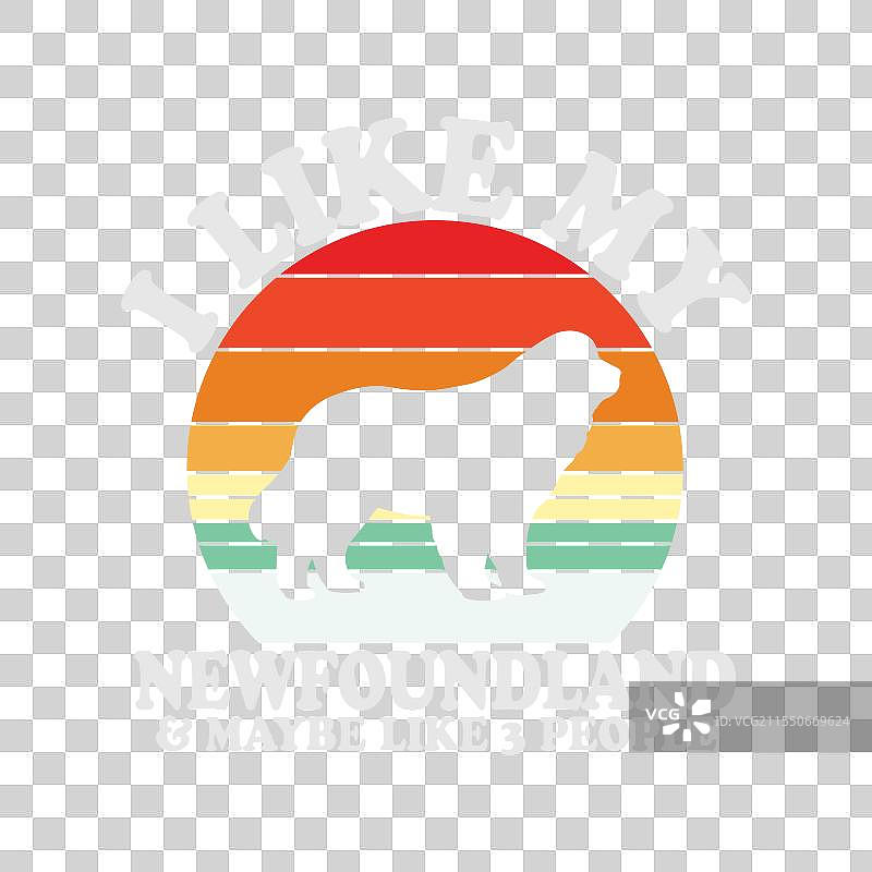 我喜欢我的纽芬兰犬，也许只喜欢三个人。图片素材