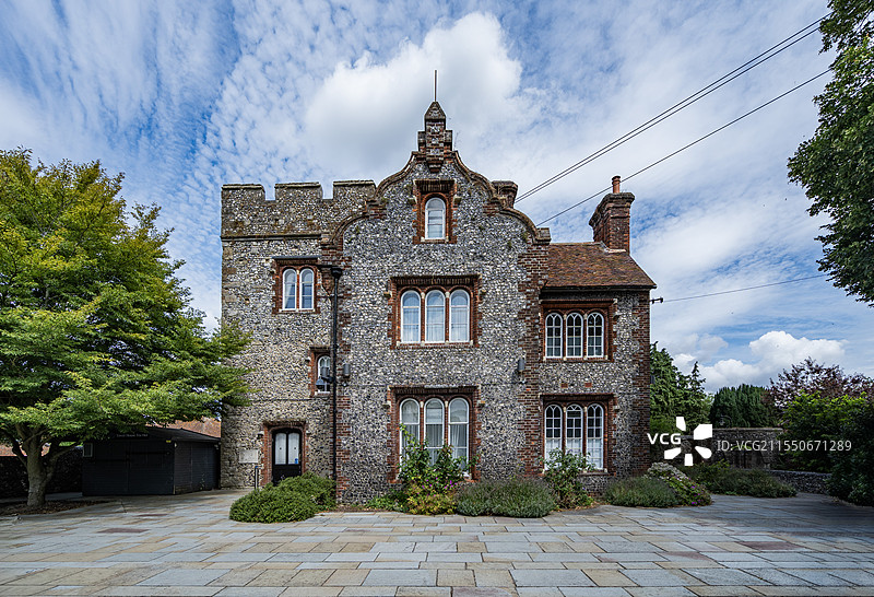 英国东南部小镇坎特伯雷景观图片素材