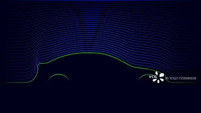 黑暗中由线条形成的汽车轮廓图片素材