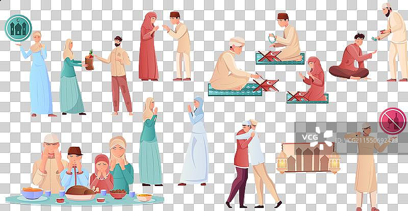 拉马丹平面图集图片素材