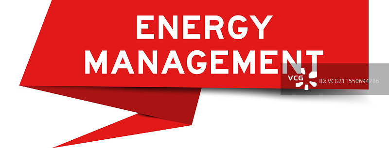 红色的演讲横幅，上面写着“能量”图片素材