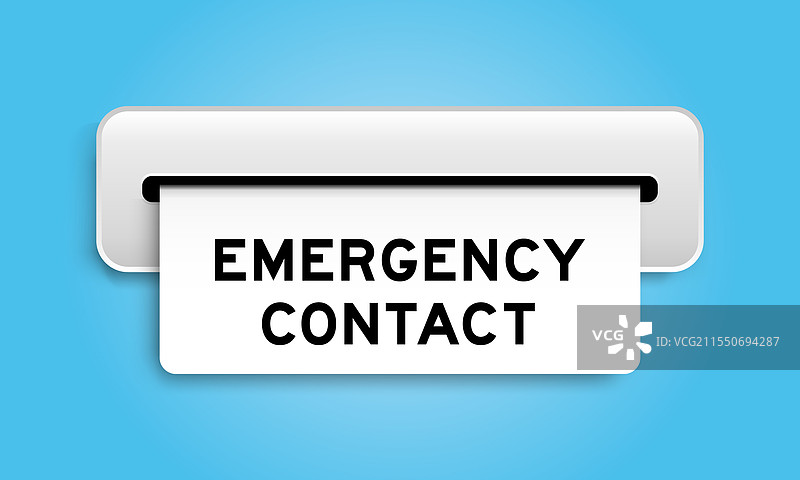 白色优惠券横幅，上面写着“紧急联系人”图片素材