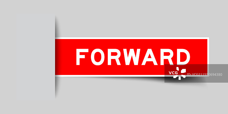 红色方形贴纸标签，上面有文字图片素材