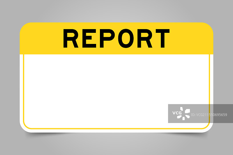 带有黄色标题的标签横幅图片素材