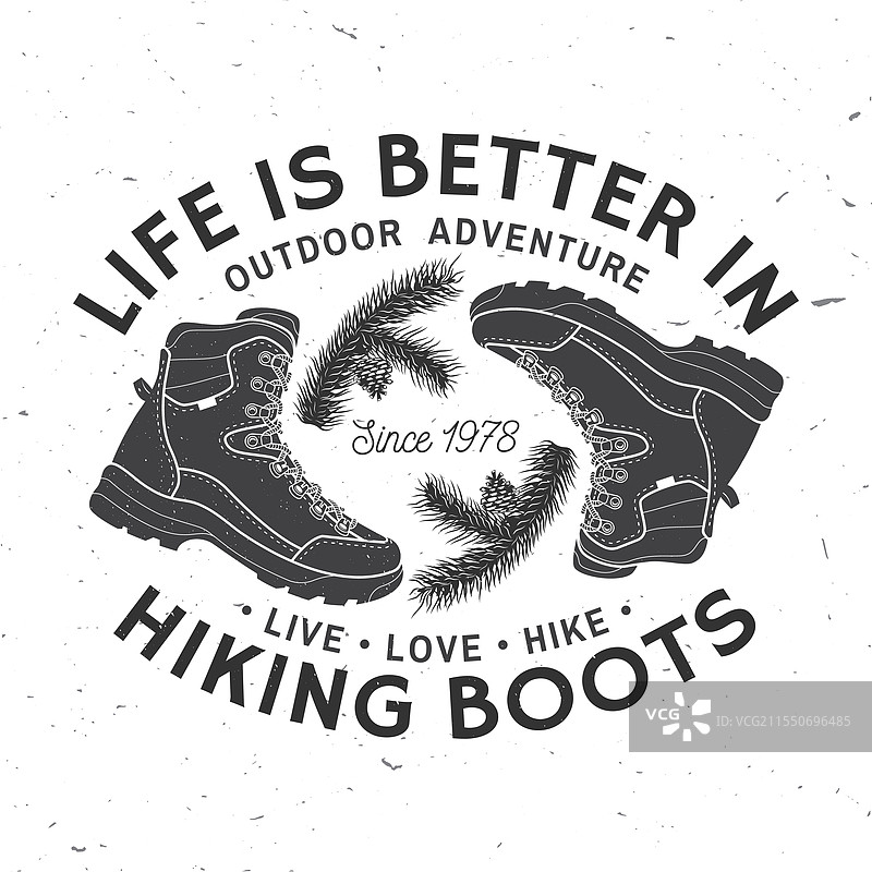 生活在登山靴中更美好图片素材