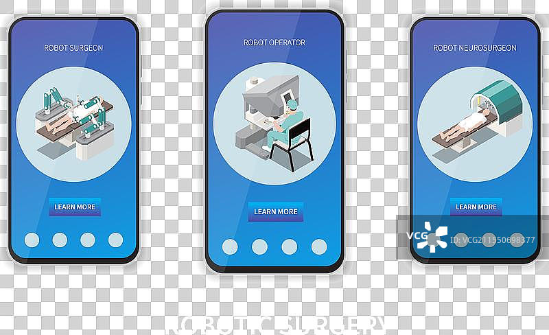 机器人手术等距图集图片素材