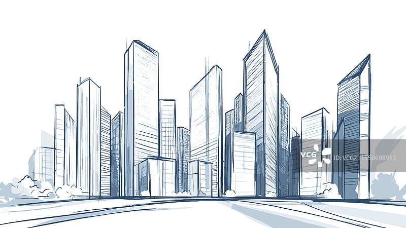 低多边形智能城市3D线框网格智能设计图片素材