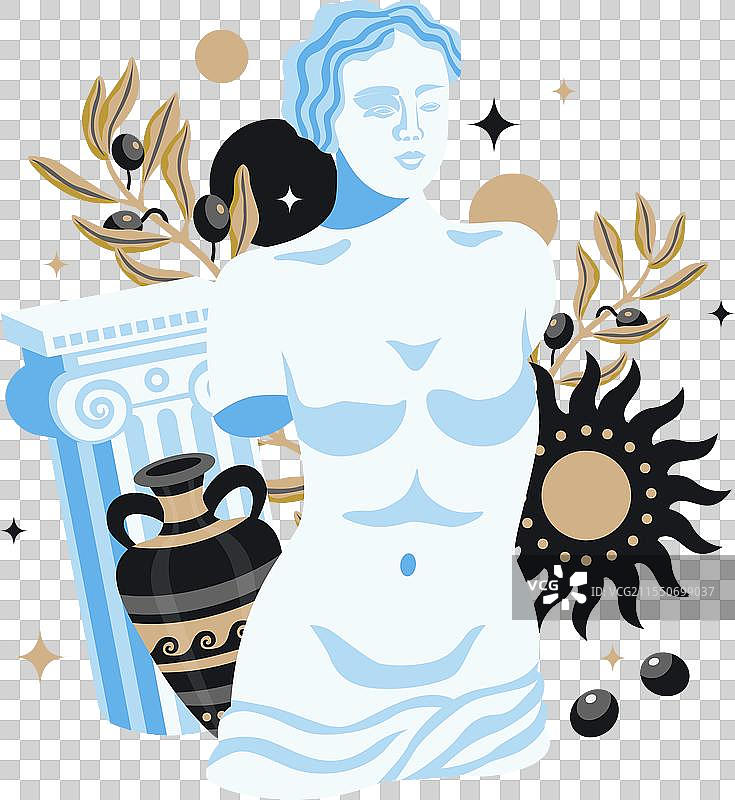 古代雕像艺术构图图片素材