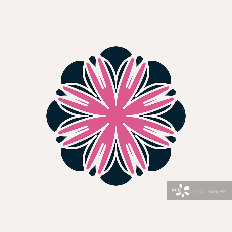 阿拉伯马赛克几何徽章图片素材