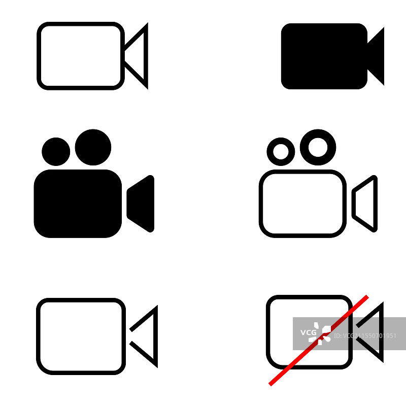 视频摄像机图标集 - 免费下载图片素材