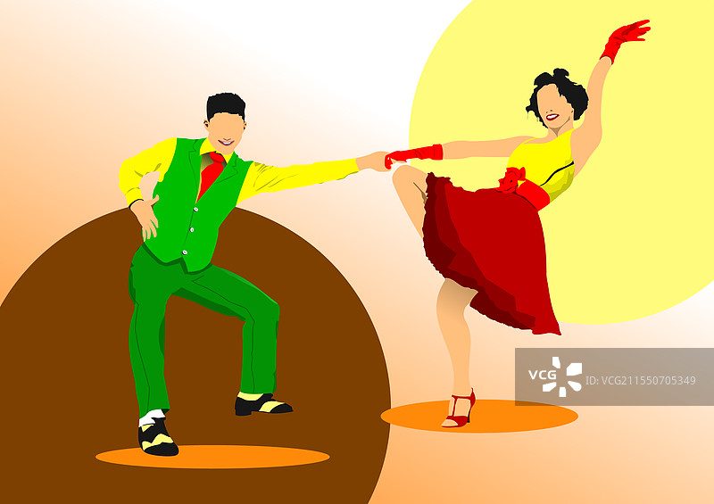 林迪霍普或摇滚舞蹈图片素材