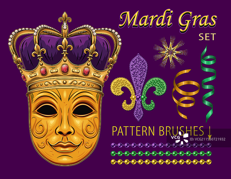 马尔迪格拉节日的设计元素包图片素材