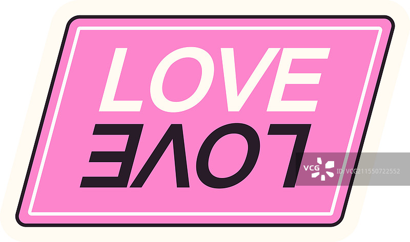 爱情浪漫字母波普艺术贴纸图片素材