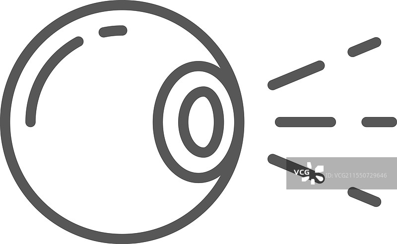 简单的灰色眼睛图标，朝右看，发出光芒图片素材