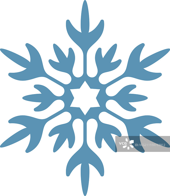 淡蓝色的雪花与大卫之星图片素材