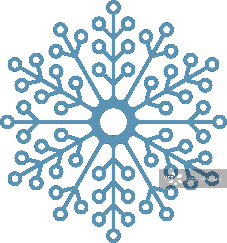 具有放射对称的风格化雪花图片素材