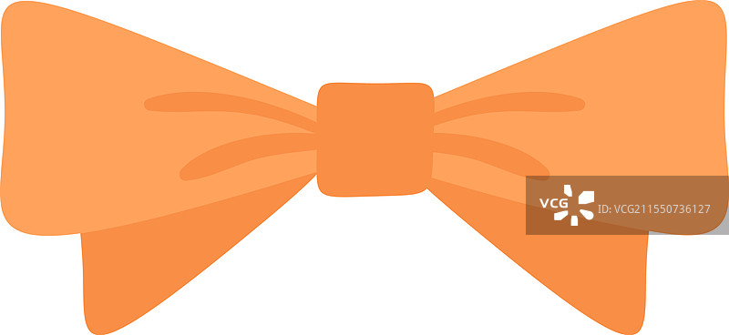 时尚的浅橙色领结，设计精致。图片素材