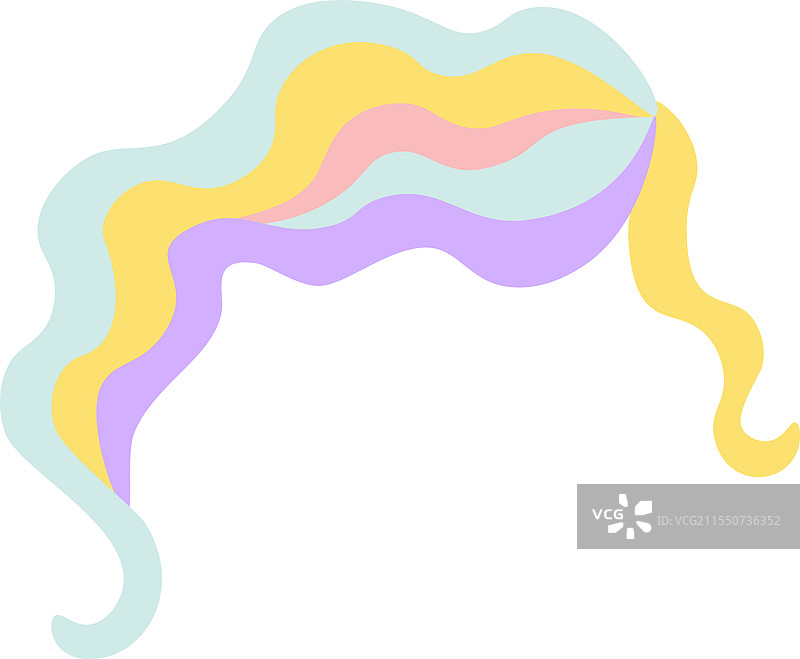 柔和色彩的发丝在风中飘动图片素材