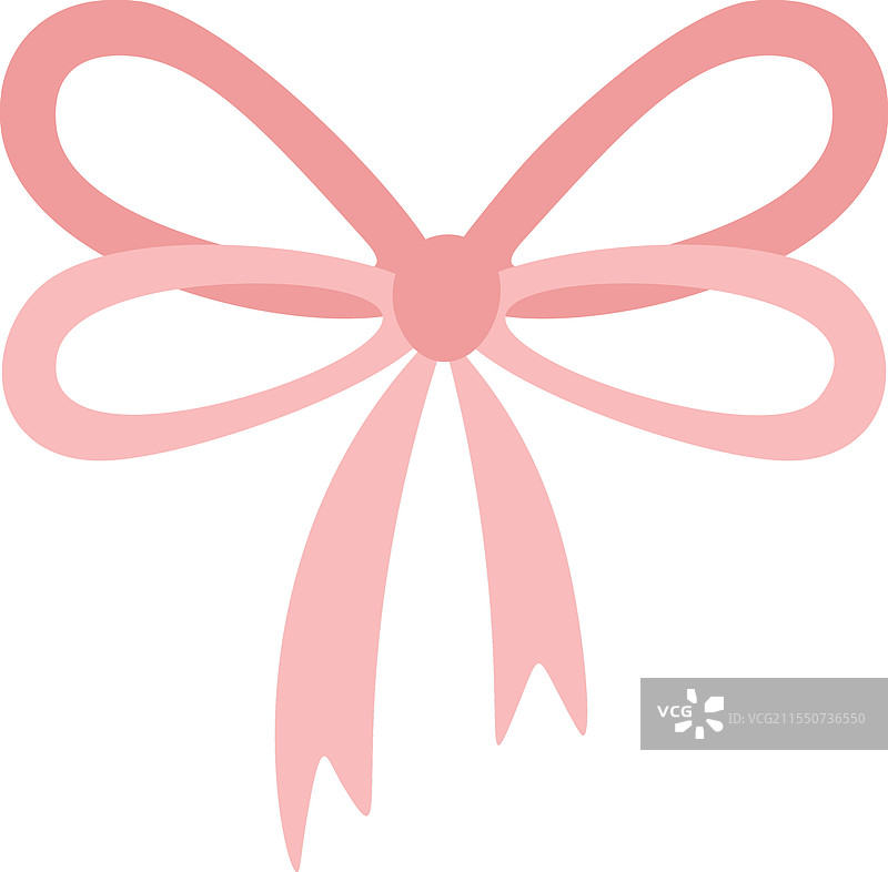优雅地形成蝴蝶结的粉色丝带图片素材