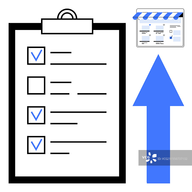 任务清单和成长概念展示图片素材
