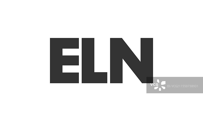 强大而现代的ELN标志设计模板图片素材