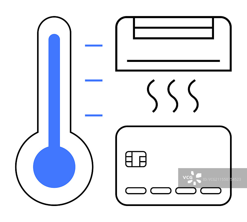 智能家居技术与温度计空气图片素材