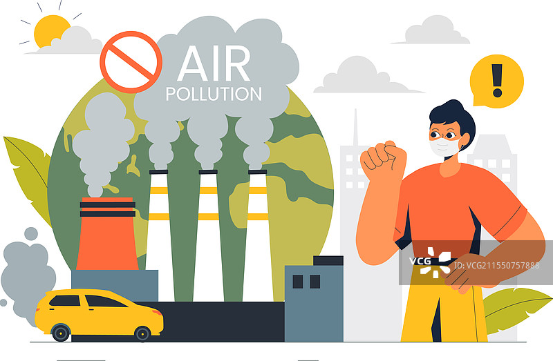 空气污染与气候概念相关图片素材