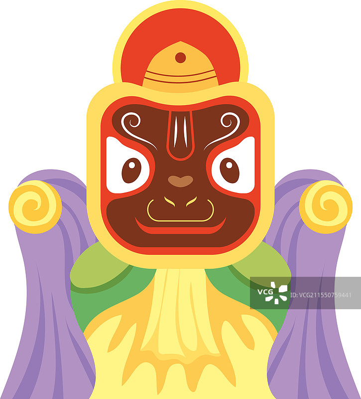 巴尔巴德拉神面具，印度教拉斯亚特拉节图片素材