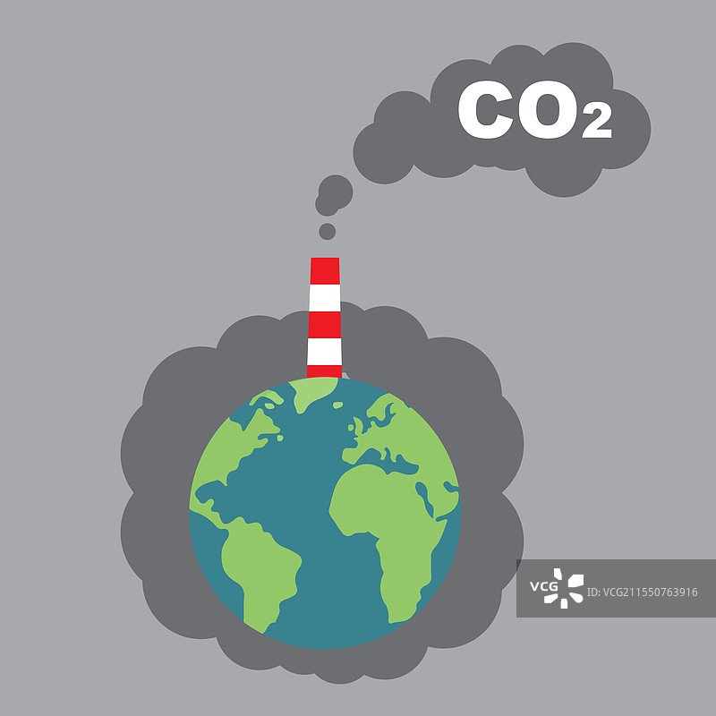 地球被二氧化碳覆盖图片素材