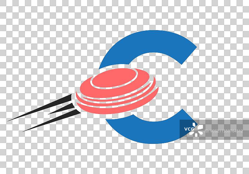 字母C冰球标志模板图片素材